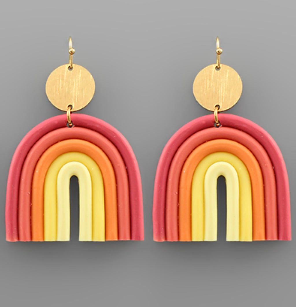 Red Rainbow Earrings