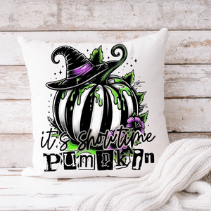 It’s Showtime Pumpkin Throw Pillow