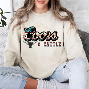 Turquoise And Cattle Sweatshirt