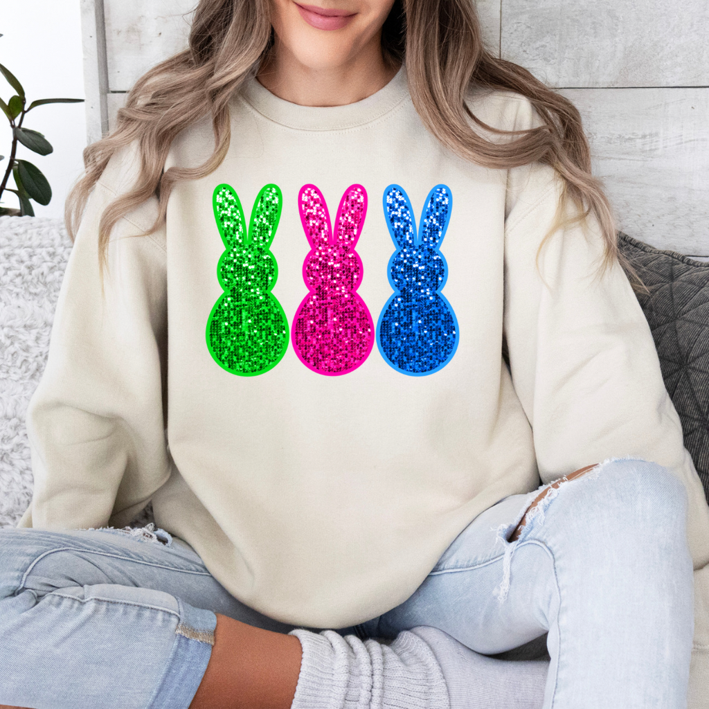 Sequin Easter Bunnies Sweatshirt