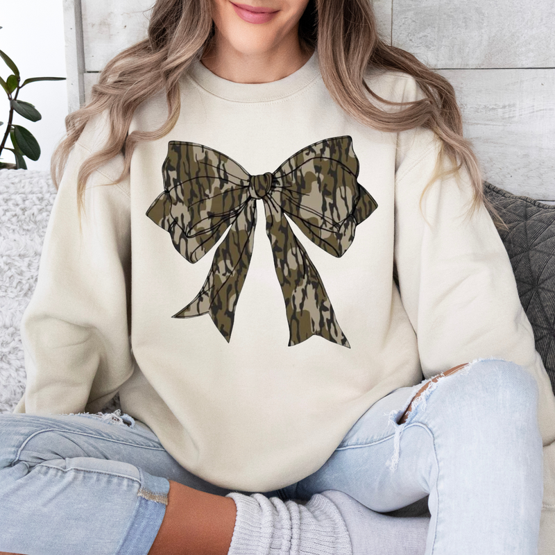 Camo Bow Sweatshirt