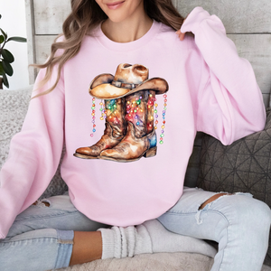 Cowboy Boots Christmas Sweatshirt