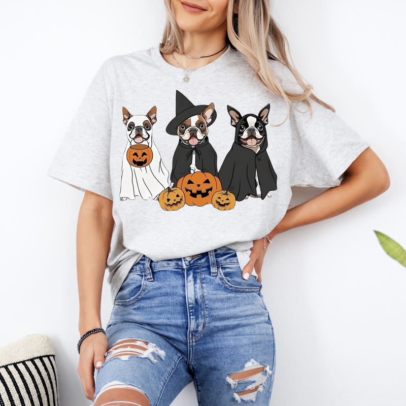 Boston Terrier Halloween Pups T-Shirt