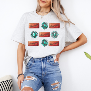 Turquoise and Western Brand T-Shirt