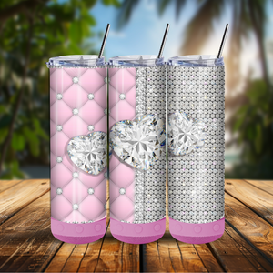 Pink and Diamond Bluetooth Speaker Tumbler