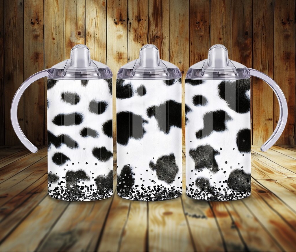 Cow Print Sippy Cup Tumbler