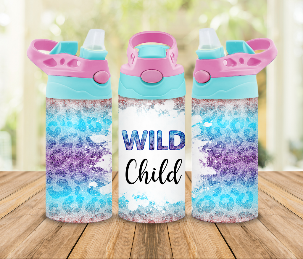 Wild Child Blue Flip Top Kids Tumbler