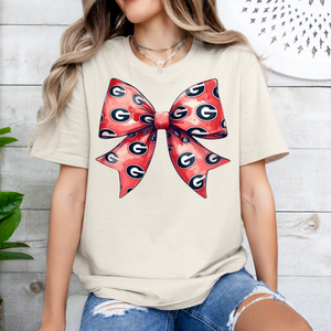 Georgia Game Day Bow T-Shirt