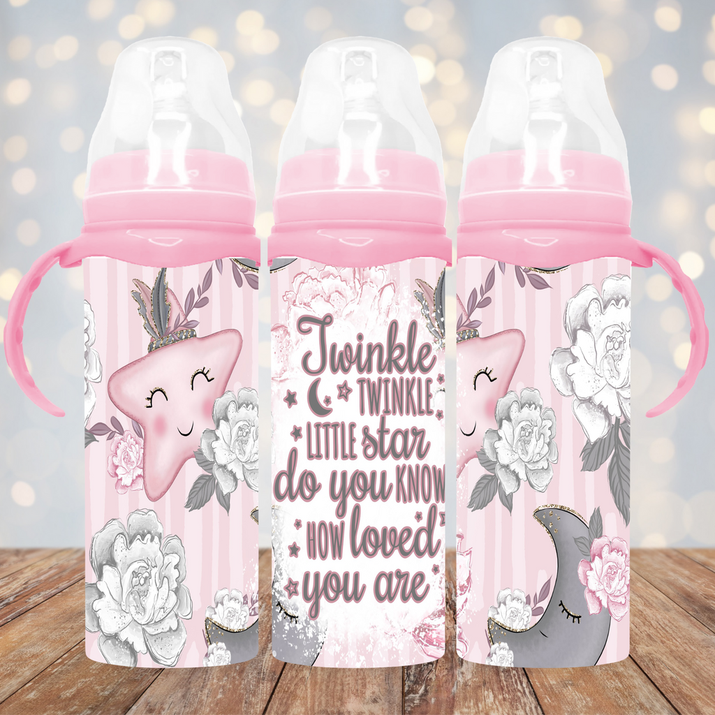 Twinkle Twinkle Little Star Pink Baby Bottle