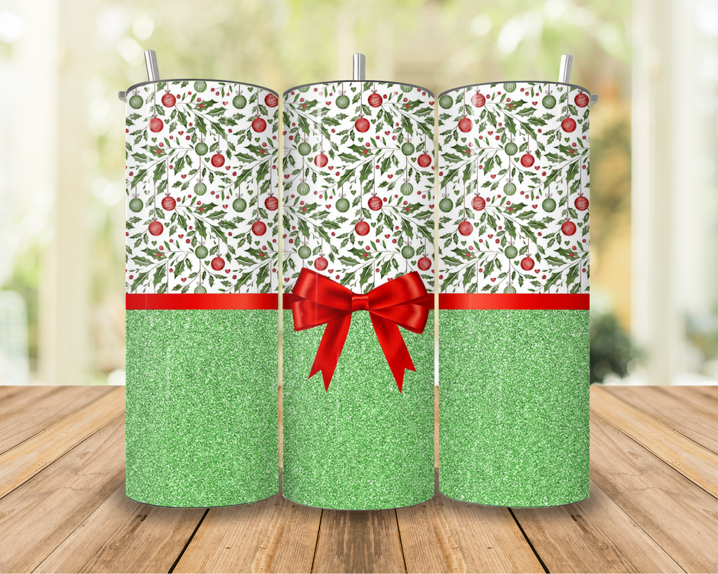 Christmas Berries with Red Ribbon Designs Tumblers
