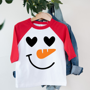 Snowman Kids Raglan T-Shirt