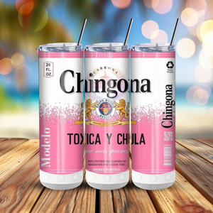 Pink and White Bluetooth Speaker Tumbler