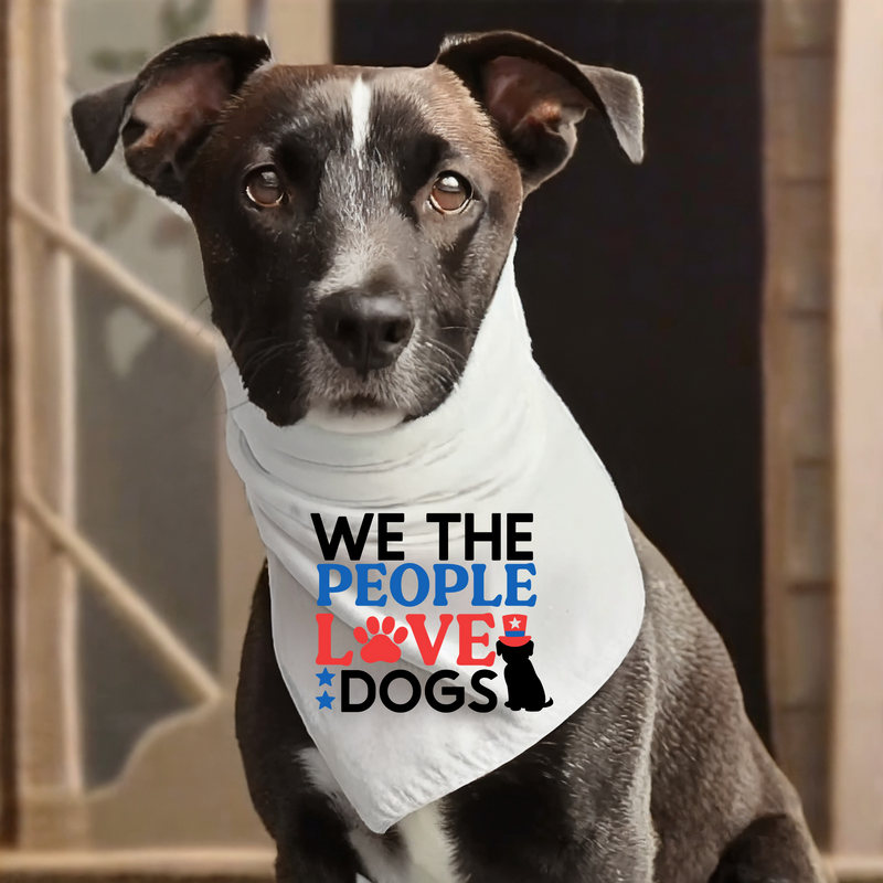 We The People Loves Dogs Dog Bandana