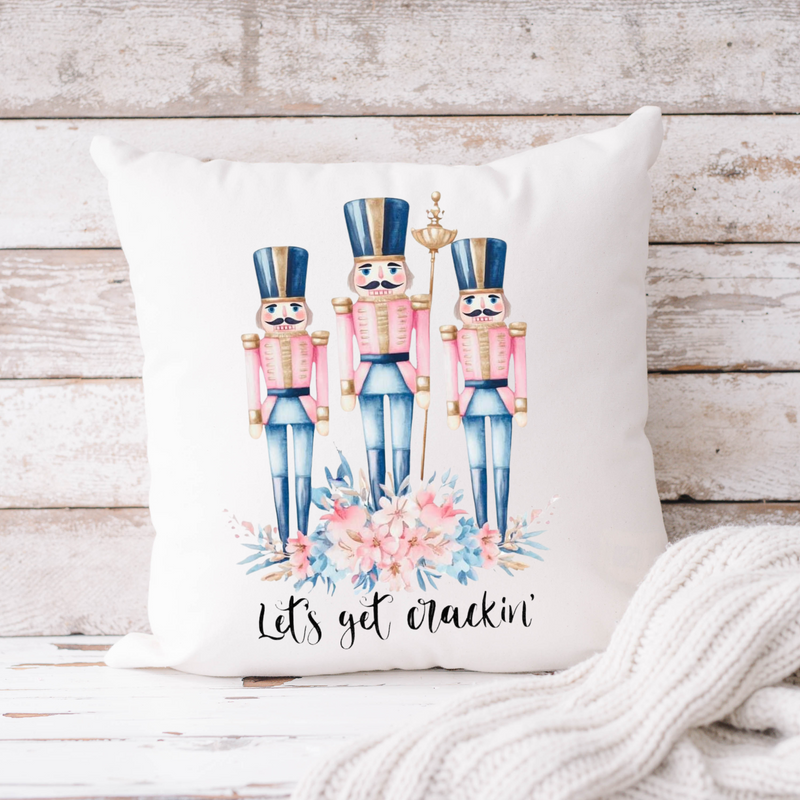 Let’s Get Crackin Nutcracker Throw Pillow