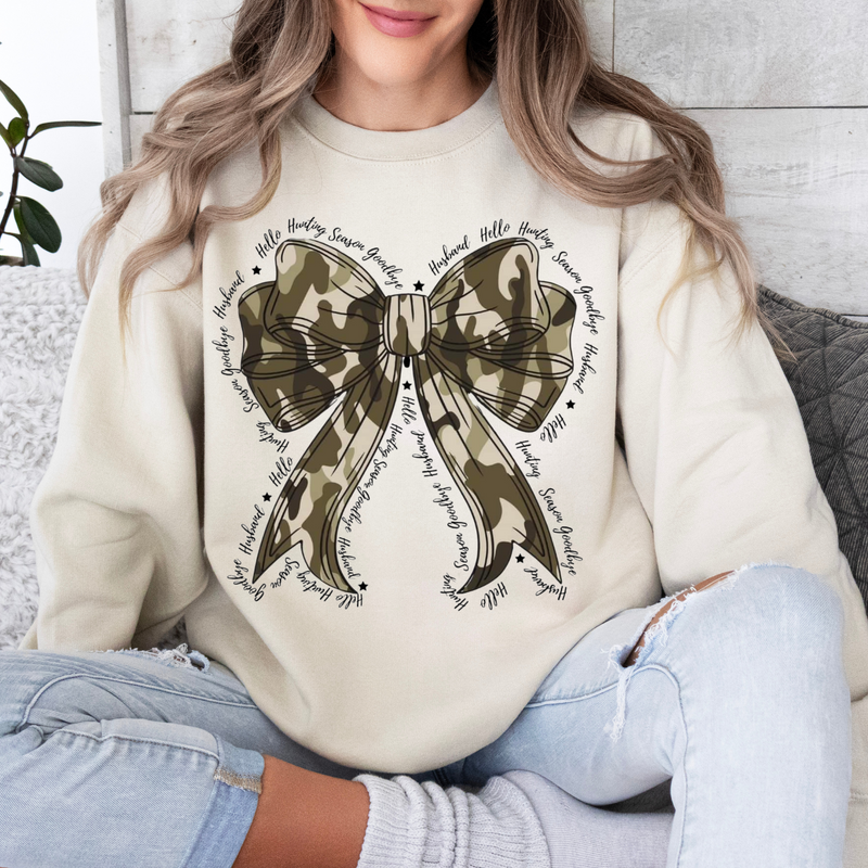 Camo Big Bow Sweatshirt