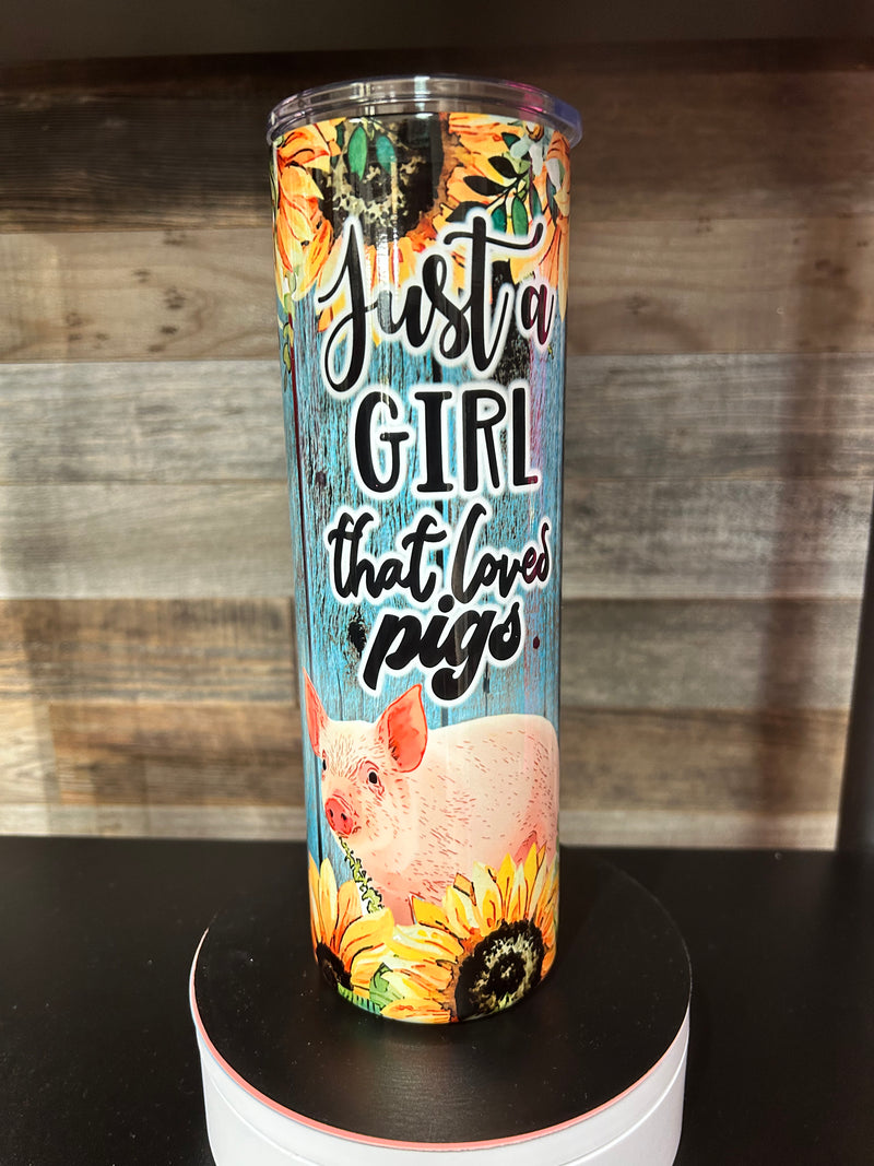 Just a Girl That Loves Pigs Tumbler