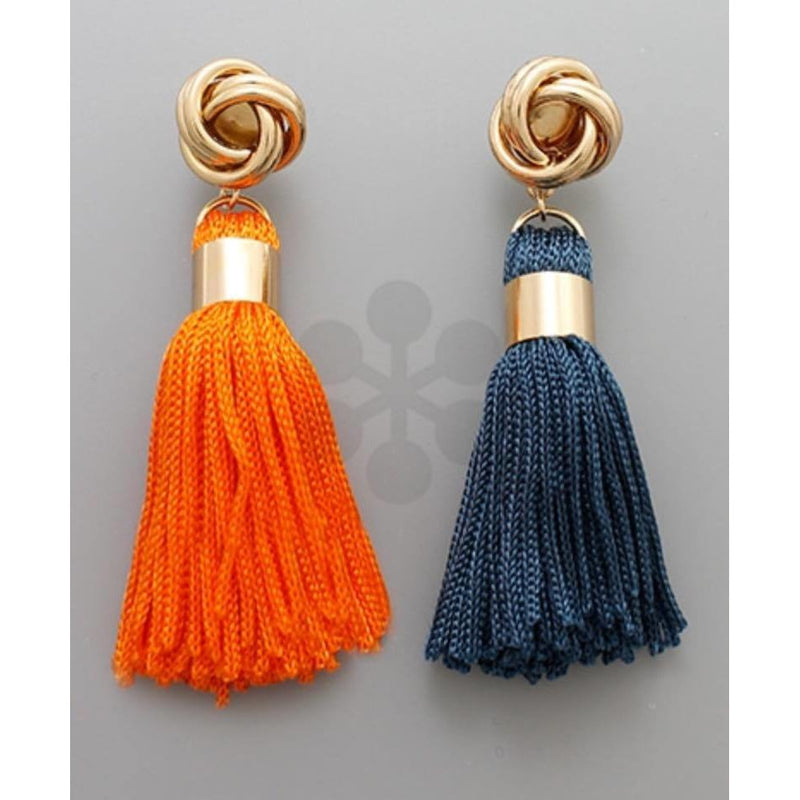 Orange and Blue Earrings