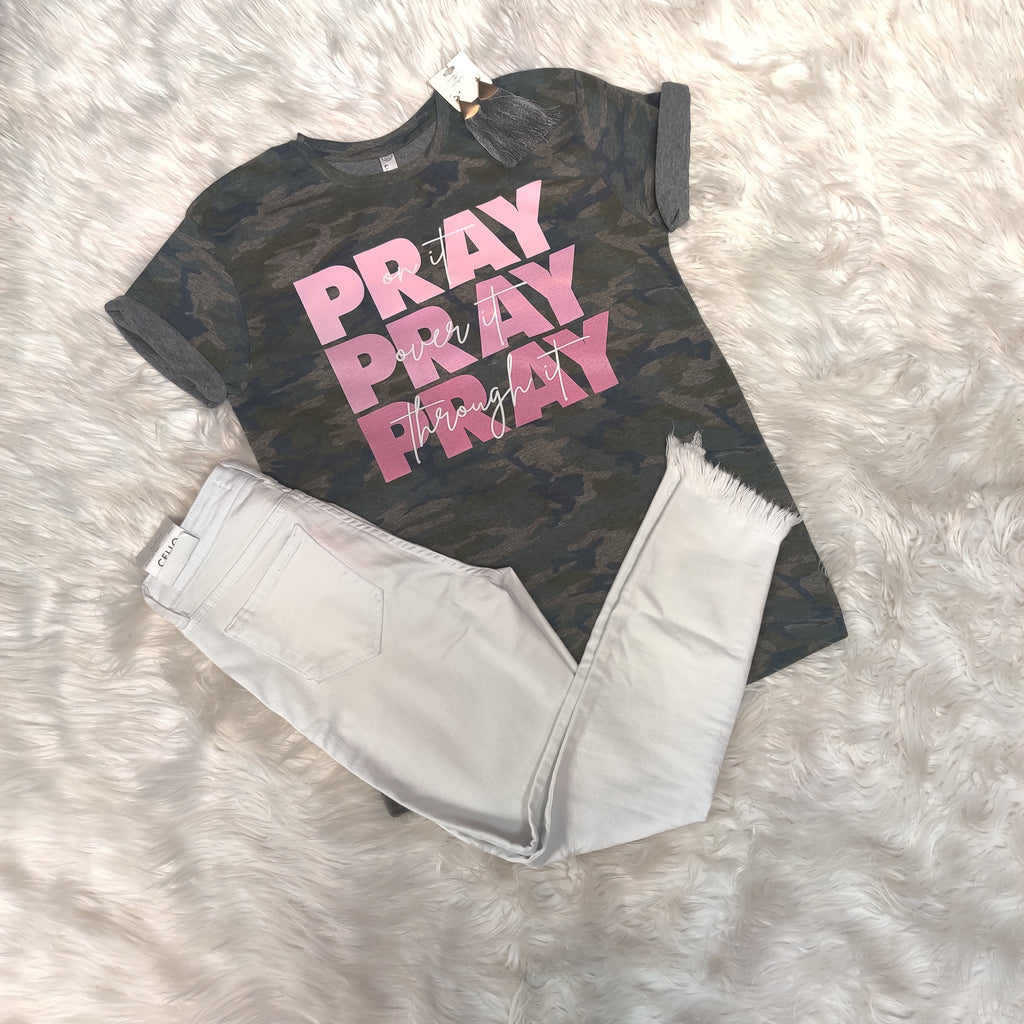 Pray Through It All Camo Shirt