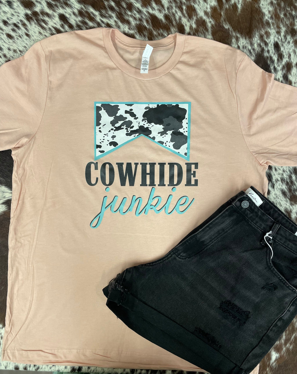 Cowhide junkie tee