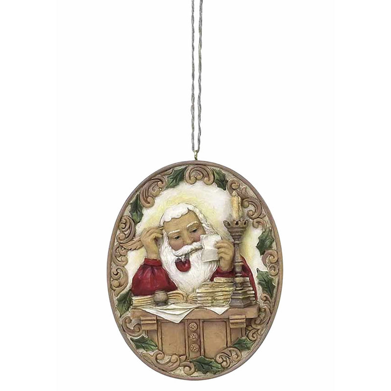 Saturday Evening Post by Jim Shore Santa At Desk Ornament