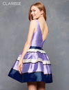 Clarisse purple short dress