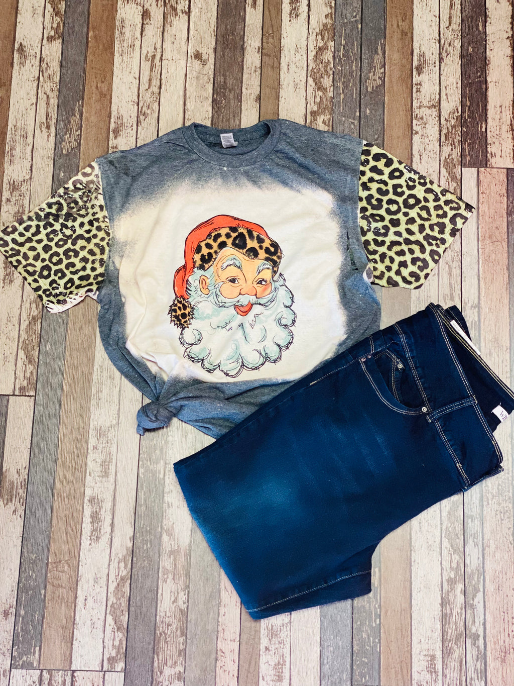 Cheetah Santa Bleached Tee