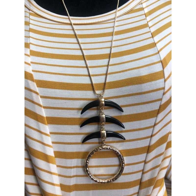 Redwood Black and Gold Necklace