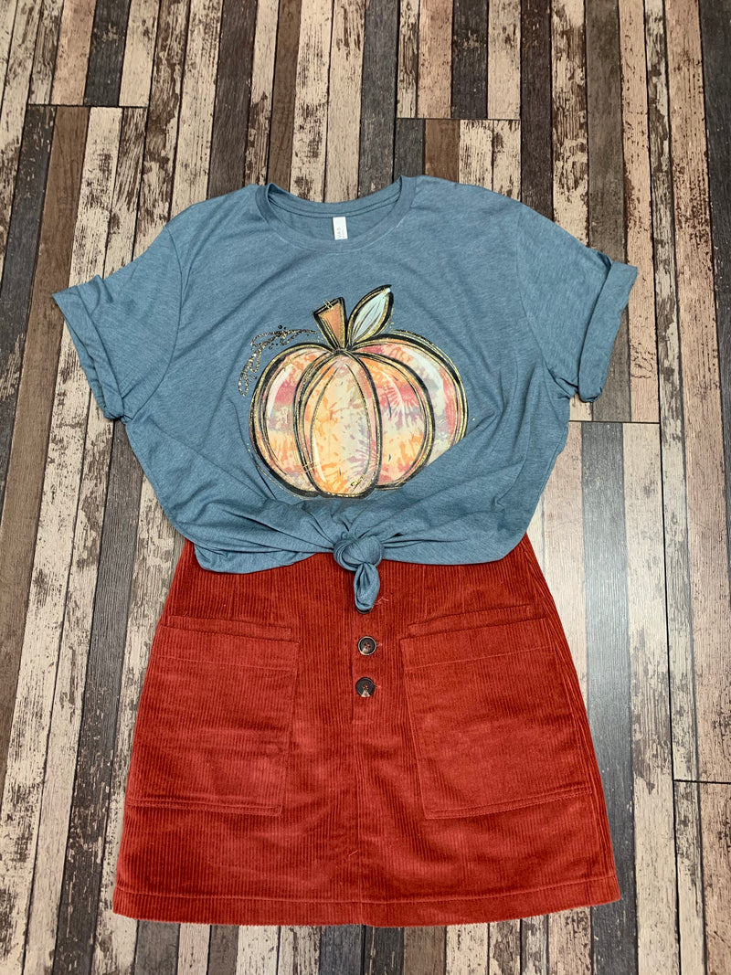 Tie Dye Pumpkin Tshirt