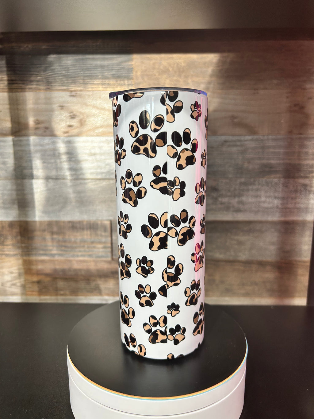 Leopard Print Dog Mama Tumbler