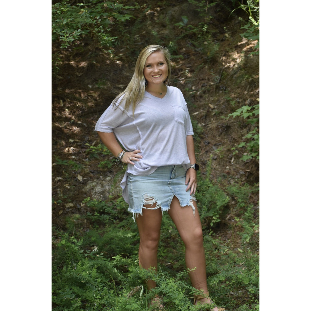 Cello Distressed Mini Skirt
