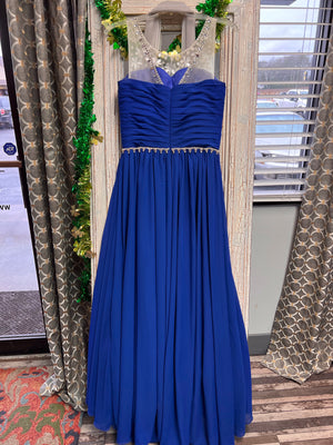 Royal blue ball gown