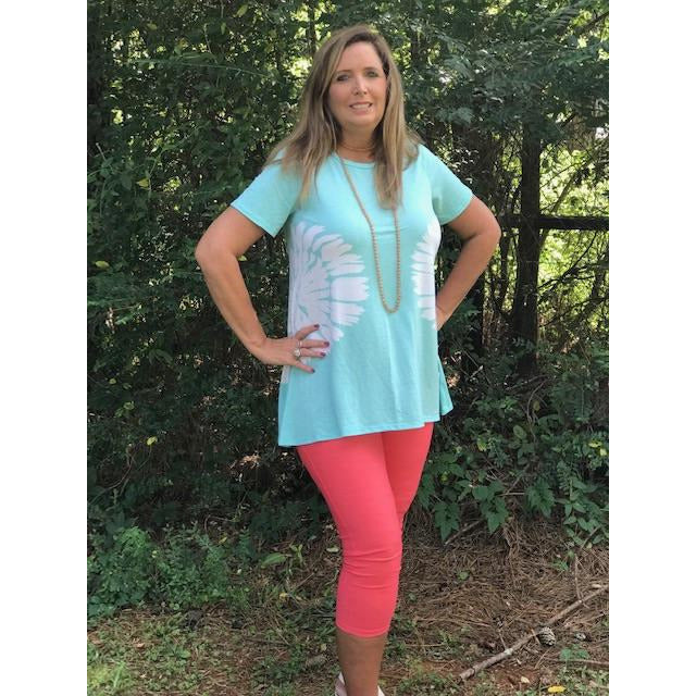 Aqua Tie Dye Blouse