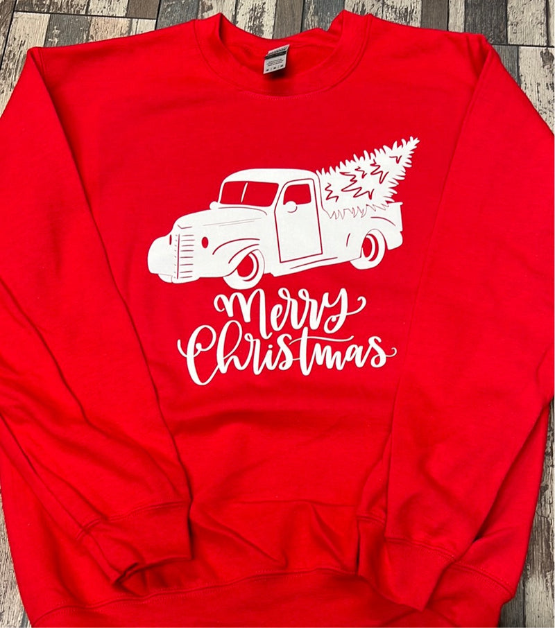 Merry Christmas Truck Sweatshirt