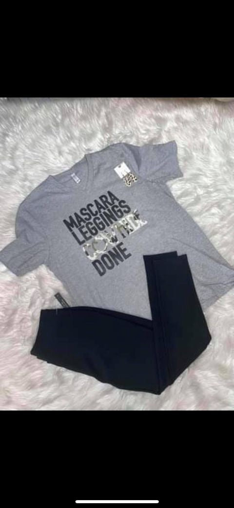 Leggings and Cowhide Graphic Tee