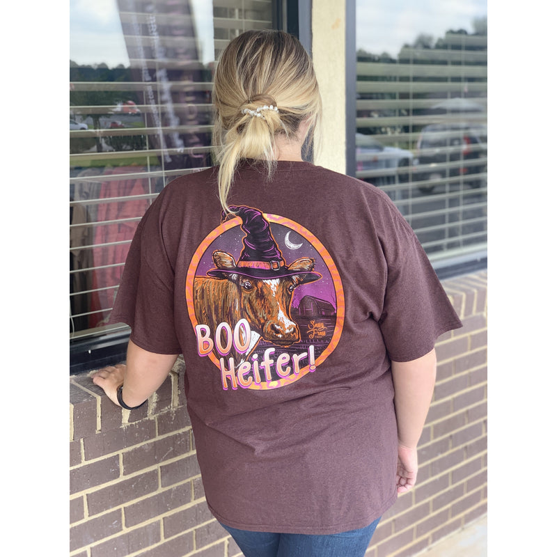Sassy Frass “BOO Heifer” Halloween Tee-#