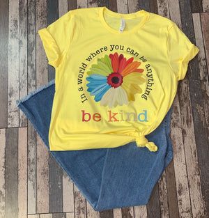 Be Kind Flower Power Tshirt