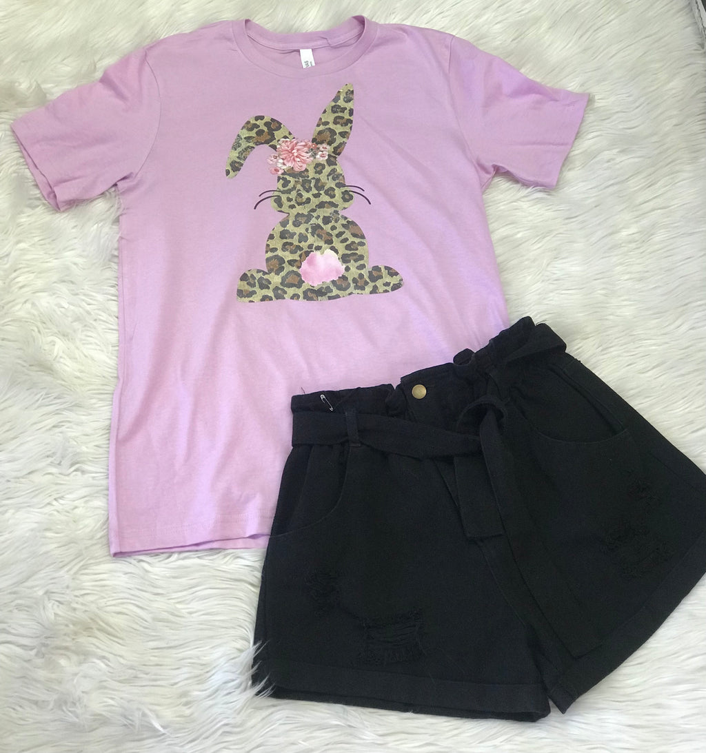 Leopard Easter Bunny Tee