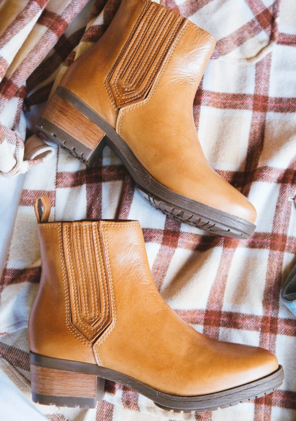 Lily Tan Round Toe Booties