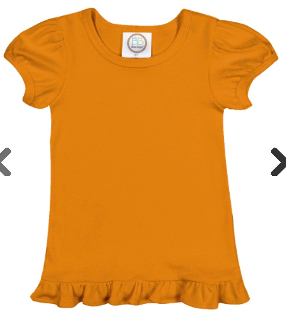 Orange Short Sleeve Blanks Boutique