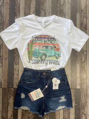 Back roads & Country music tee