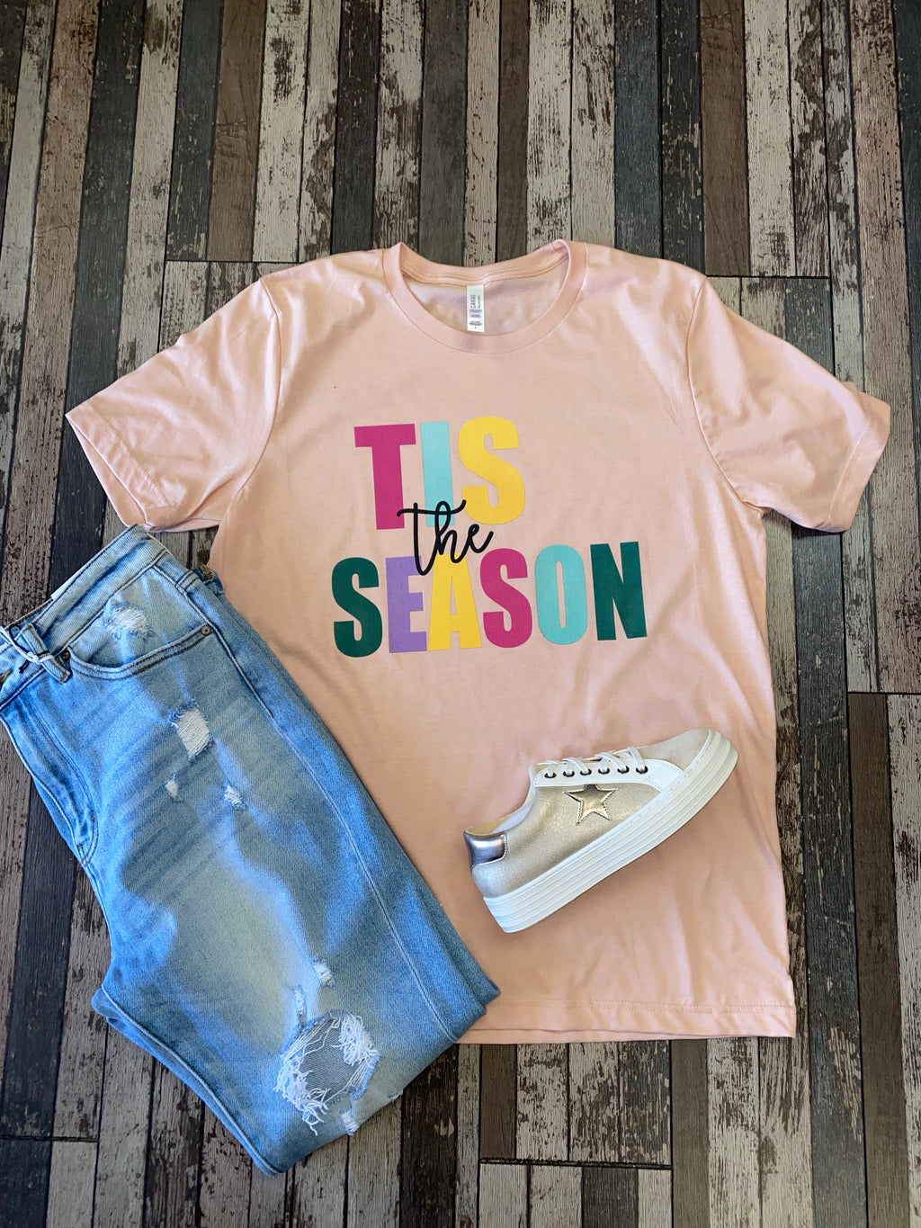 Tis the Season Block Tee