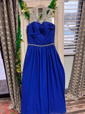 Royal blue ball gown