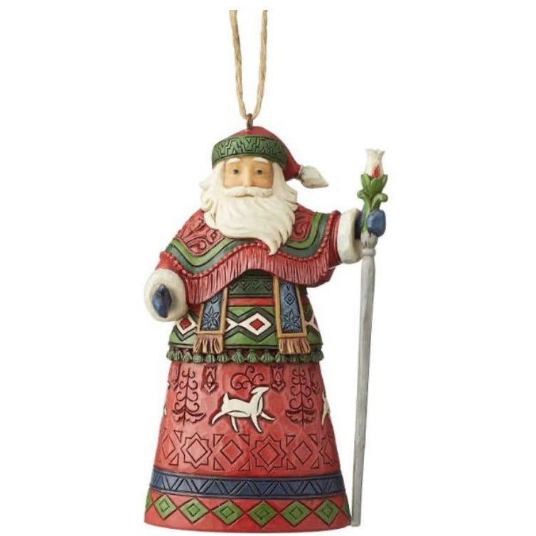 Jim Shore Lapland Santa with Staff Ornament