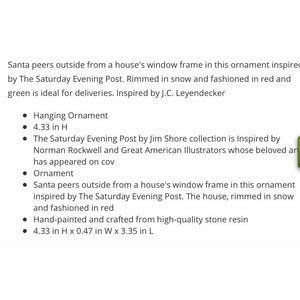 Jim Shore Santa Behind Window Ornament